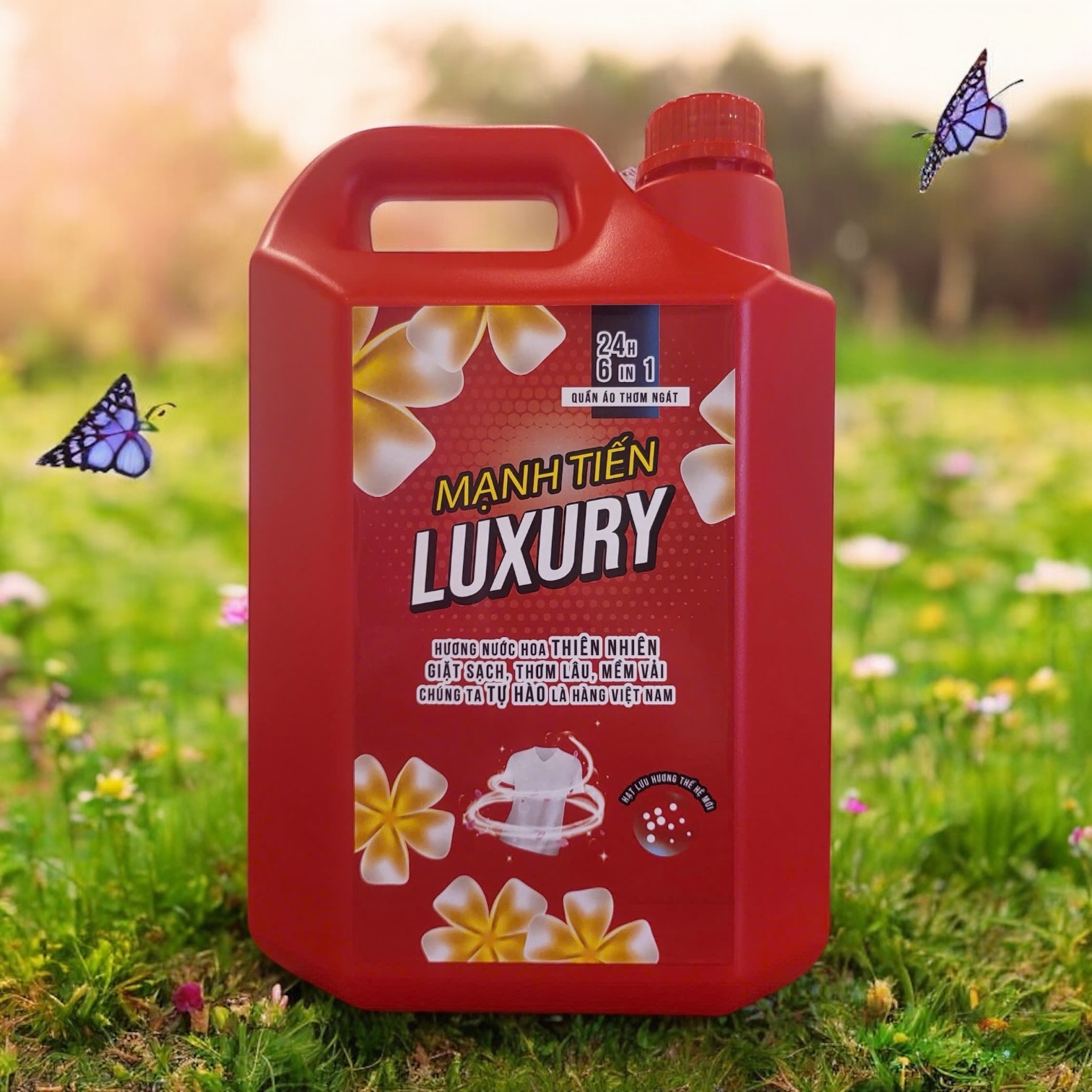 Nước giặt xả Mạnh Tiến Luxury can 5 lít